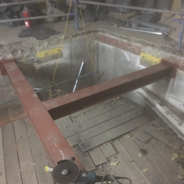 Steel beams for floor support, London 