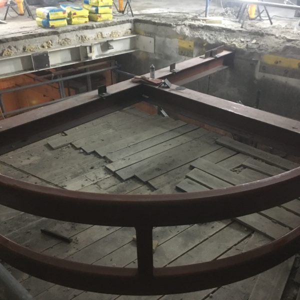 Curved Steel for floor construction at Canary Wharf, London